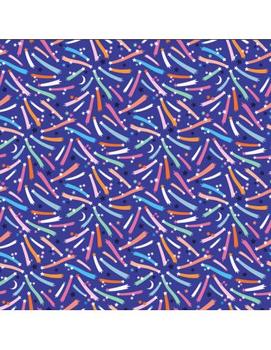 Tissu en coton Cosmic Cowboy shooting stars