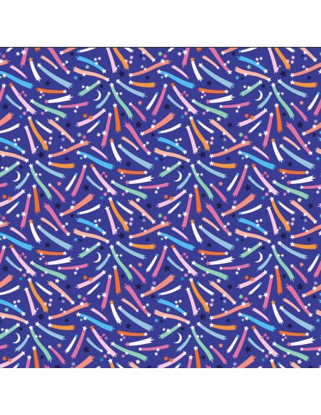 Tissu en coton Cosmic Cowboy shooting stars
