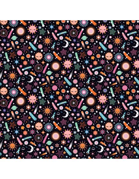 copy ofTissu en coton Cosmic Cowboy interstellar boots