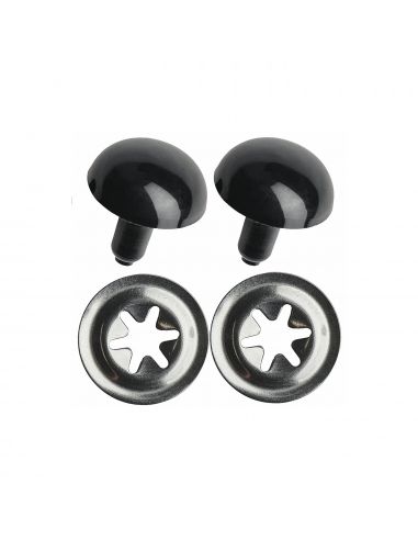 Yeux de sécurité noir 6mm - lot de deux