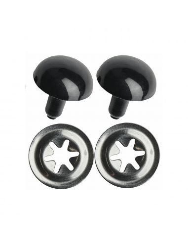 Yeux de sécurité noir 8mm - lot de deux