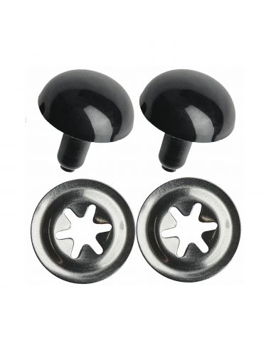 Yeux de sécurité noir 10mm - lot de deux