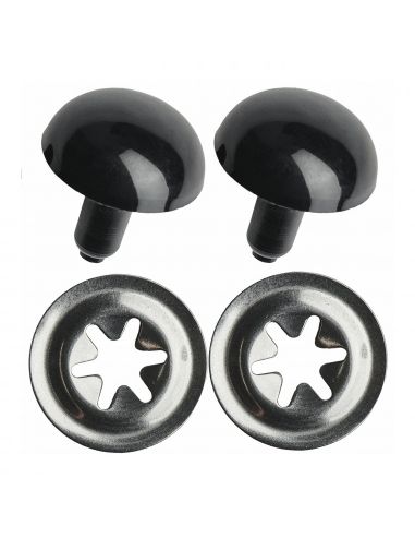 Yeux de sécurité noir 12mm - lot de deux
