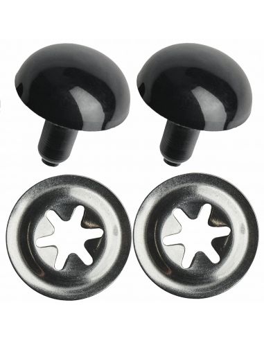 Yeux de sécurité noir 16,5mm - lot de deux