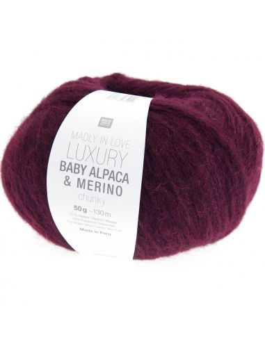 Pelote Madly in love Luxury baby alpaca & merino chunky bordeaux