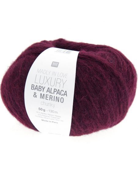 Pelote Madly in love Luxury baby alpaca & merino chunky bordeaux