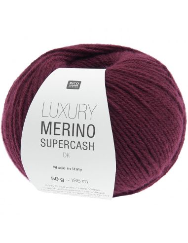 Pelote Luxury merino supercash dk bordeaux
