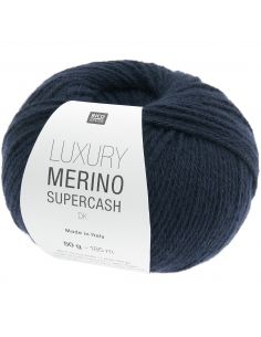 Pelote Luxury merino supercash dk bleu marine