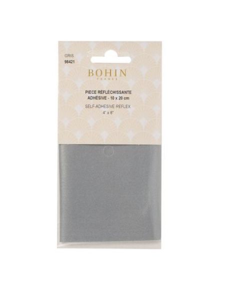 Pièce réfléchissante adhésive grise