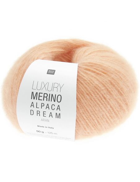 Pelote Luxury merino alpaca dream aran abricot