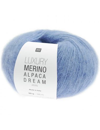 Pelote Luxury merino alpaca dream aran bleu pigeon