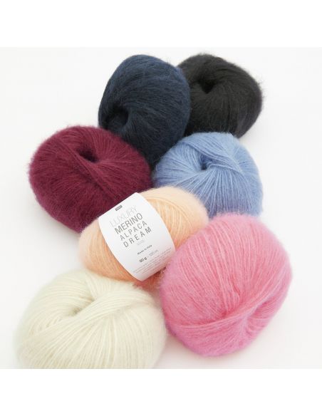 Pelote Luxury merino alpaca dream aran bleu marine