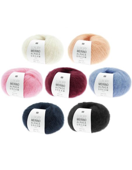 Pelote Luxury merino alpaca dream aran bleu marine