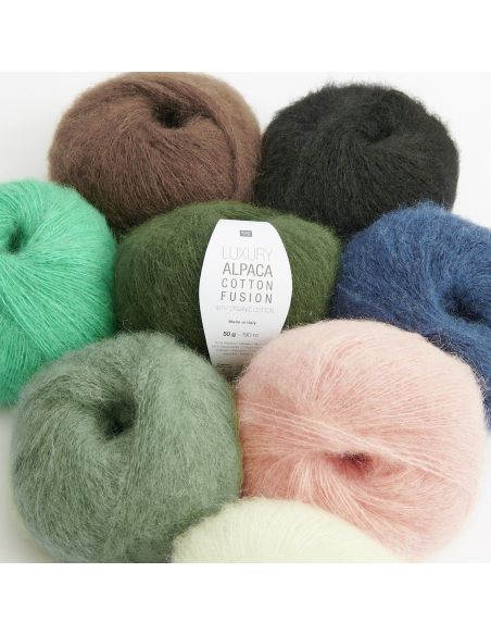 Pelote Luxury alpaca cotton fusion bleu