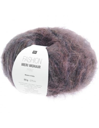 Pelote Fashion meri mohair print smokey purple