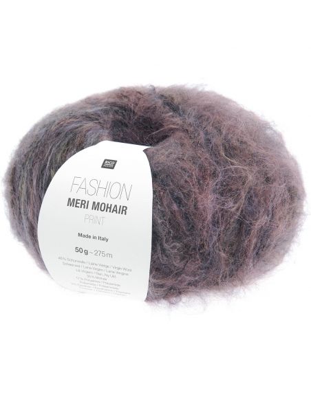 Pelote Fashion meri mohair print smokey purple