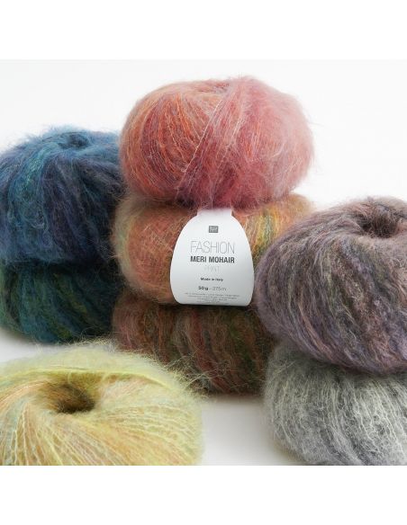 Pelote Fashion meri mohair print smokey purple