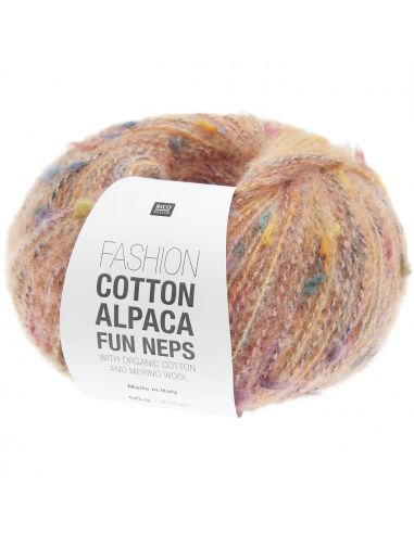 Pelote Fashion cotton alpaca fun neps abricot