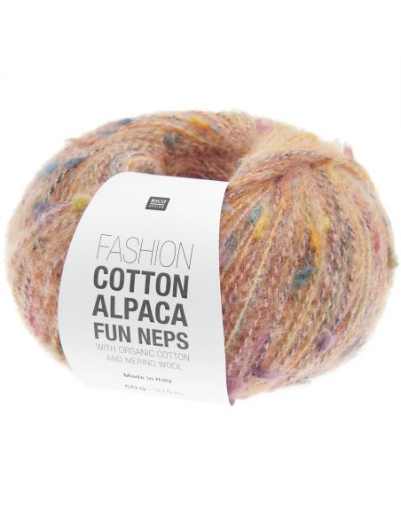 Pelote Fashion cotton alpaca fun neps abricot