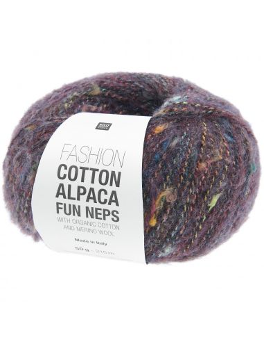 Pelote Fashion cotton alpaca fun neps lilas