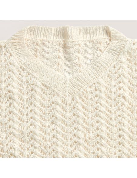 Pelote Fashion cotton merino lace solid color crème
