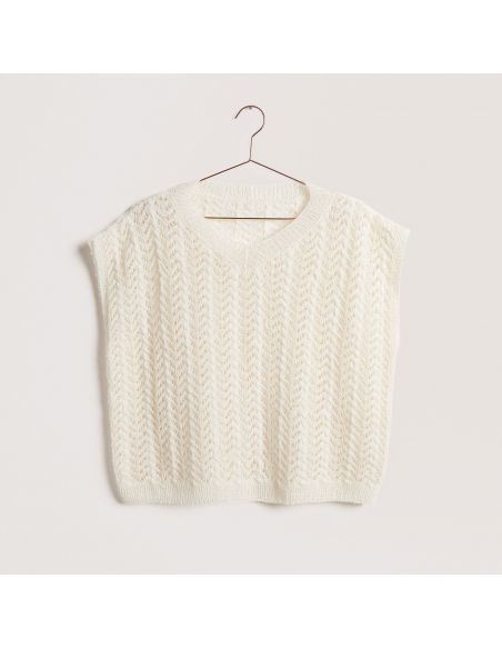 Pelote Fashion cotton merino lace solid color crème