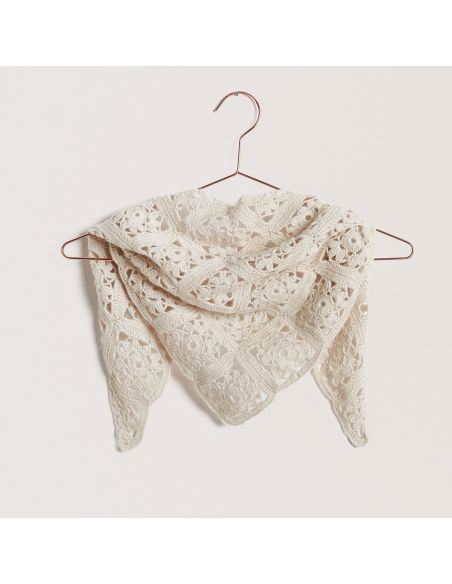 Pelote Fashion cotton merino lace solid color écru