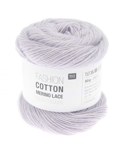 Pelote Fashion cotton merino lace solid color lilas