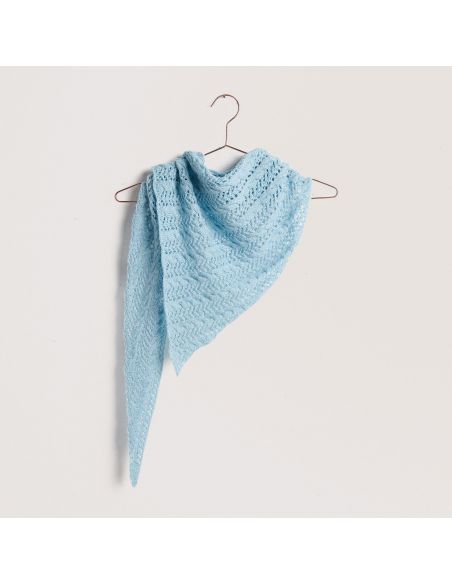 Pelote Fashion cotton merino lace solid color bleu clair