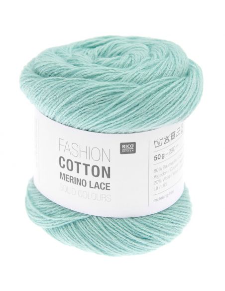 Pelote Fashion cotton merino lace solid color pétrole