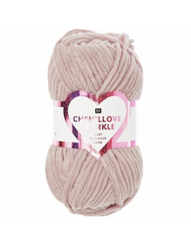 Pelote Creative chenillove sparkle vieux rose