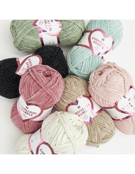 Pelote Creative chenillove sparkle vieux rose