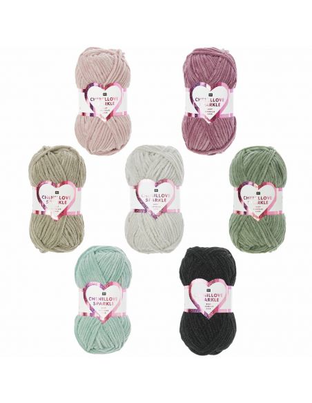 Pelote Creative chenillove sparkle aqua