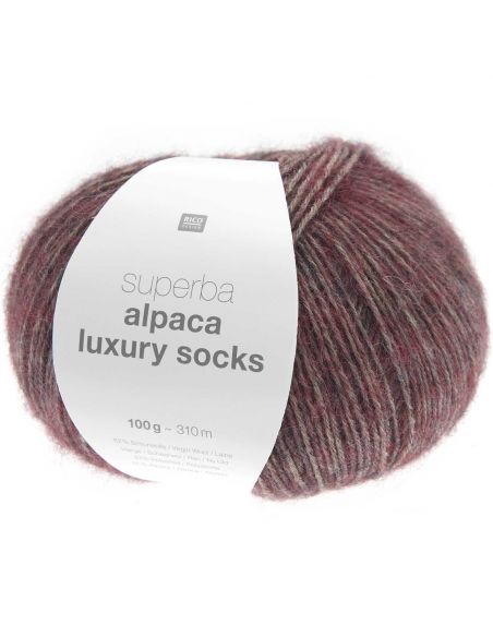 Pelote Rico socks superba alpaca luxury bordeaux