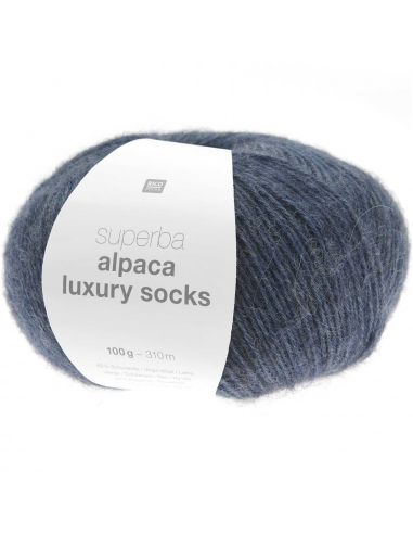 Pelote Rico socks superba alpaca luxury pétrole