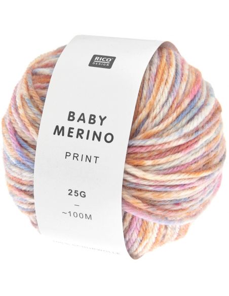 Pelote Rico baby merino print fleurs