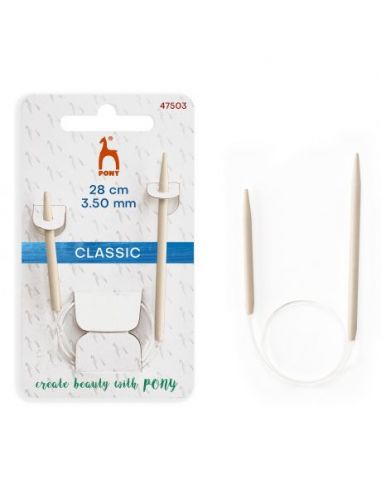 Aiguilles à tricoter circulaires chaussettes 28cm n°3,5