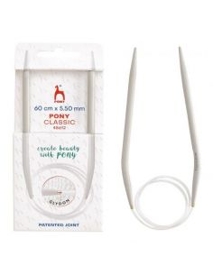 Aiguilles à tricoter circulaires aluminium 80cm n°5,5