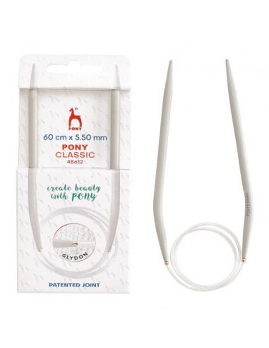 Aiguilles à tricoter circulaires aluminium 80cm n°5,5