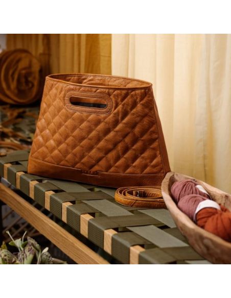 Darcia - sac à bandoulière matelassé coloris whisky