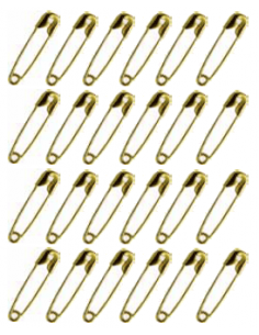 Epingles de Sureté dorées 19mm - Boîte de 24 pièces