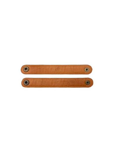 Carita starps - attaches en cuir coloris whisky