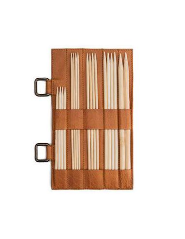 Carita C - étui pour aiguilles doubles pointes coloris whisky
