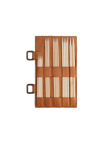 Carita C - étui pour aiguilles doubles pointes coloris whisky