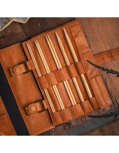 Carita C - étui pour aiguilles doubles pointes coloris whisky