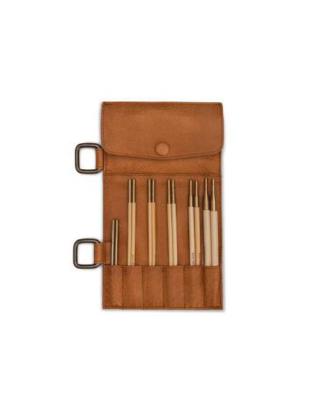 Carita D - étui pour aiguilles circulaires coloris whisky