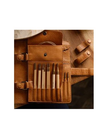 Carita D - étui pour aiguilles circulaires coloris whisky
