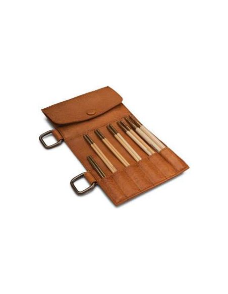 Carita D - étui pour aiguilles circulaires coloris whisky