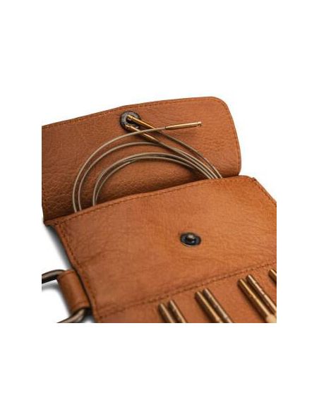 Carita D - étui pour aiguilles circulaires coloris whisky