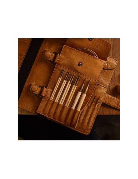 Carita D - étui pour aiguilles circulaires coloris whisky